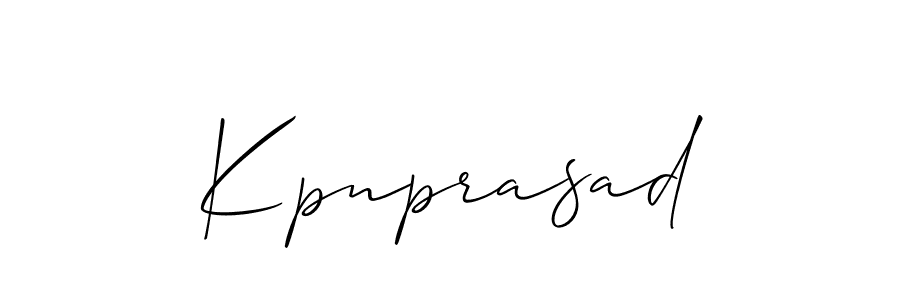 Also we have Kpnprasad name is the best signature style. Create professional handwritten signature collection using Allison_Script autograph style. Kpnprasad signature style 2 images and pictures png