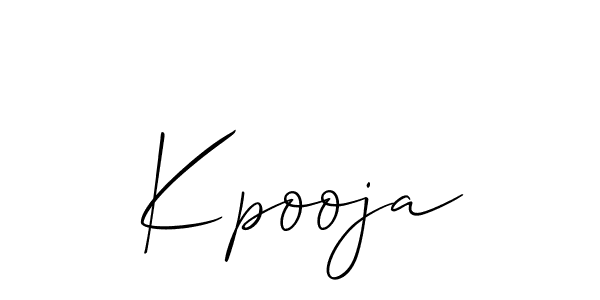 Allison_Script is a professional signature style that is perfect for those who want to add a touch of class to their signature. It is also a great choice for those who want to make their signature more unique. Get Kpooja name to fancy signature for free. Kpooja signature style 2 images and pictures png