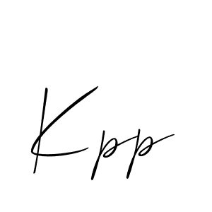 How to make Kpp signature? Allison_Script is a professional autograph style. Create handwritten signature for Kpp name. Kpp signature style 2 images and pictures png