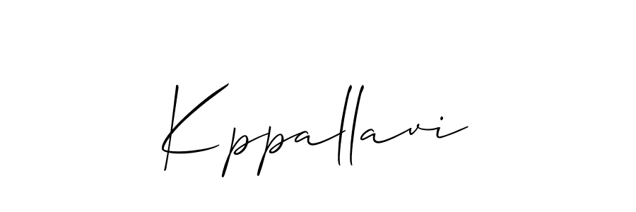 Use a signature maker to create a handwritten signature online. With this signature software, you can design (Allison_Script) your own signature for name Kppallavi. Kppallavi signature style 2 images and pictures png