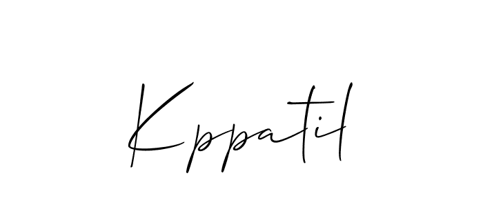It looks lik you need a new signature style for name Kppatil. Design unique handwritten (Allison_Script) signature with our free signature maker in just a few clicks. Kppatil signature style 2 images and pictures png