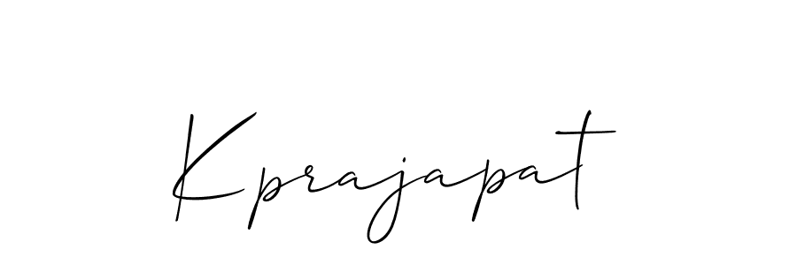 Design your own signature with our free online signature maker. With this signature software, you can create a handwritten (Allison_Script) signature for name Kprajapat. Kprajapat signature style 2 images and pictures png