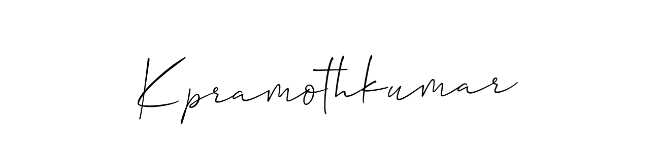 You can use this online signature creator to create a handwritten signature for the name Kpramothkumar. This is the best online autograph maker. Kpramothkumar signature style 2 images and pictures png