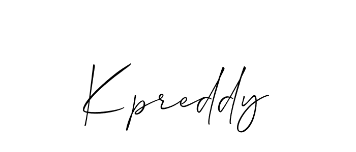 Make a beautiful signature design for name Kpreddy. Use this online signature maker to create a handwritten signature for free. Kpreddy signature style 2 images and pictures png