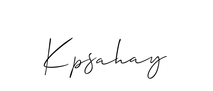 You can use this online signature creator to create a handwritten signature for the name Kpsahay. This is the best online autograph maker. Kpsahay signature style 2 images and pictures png