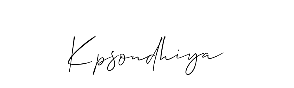 Also we have Kpsondhiya name is the best signature style. Create professional handwritten signature collection using Allison_Script autograph style. Kpsondhiya signature style 2 images and pictures png