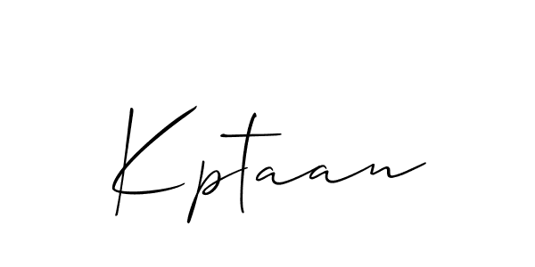 Allison_Script is a professional signature style that is perfect for those who want to add a touch of class to their signature. It is also a great choice for those who want to make their signature more unique. Get Kptaan name to fancy signature for free. Kptaan signature style 2 images and pictures png