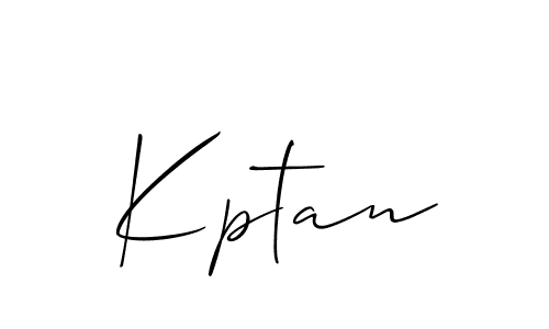 Use a signature maker to create a handwritten signature online. With this signature software, you can design (Allison_Script) your own signature for name Kptan. Kptan signature style 2 images and pictures png