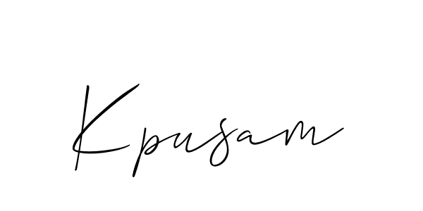 Also You can easily find your signature by using the search form. We will create Kpusam name handwritten signature images for you free of cost using Allison_Script sign style. Kpusam signature style 2 images and pictures png