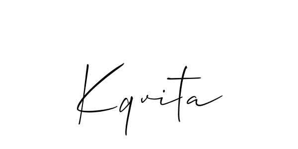 How to Draw Kqvita signature style? Allison_Script is a latest design signature styles for name Kqvita. Kqvita signature style 2 images and pictures png