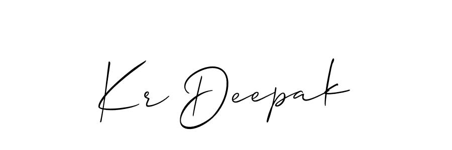 How to make Kr Deepak name signature. Use Allison_Script style for creating short signs online. This is the latest handwritten sign. Kr Deepak signature style 2 images and pictures png