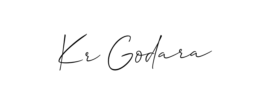 How to Draw Kr Godara signature style? Allison_Script is a latest design signature styles for name Kr Godara. Kr Godara signature style 2 images and pictures png