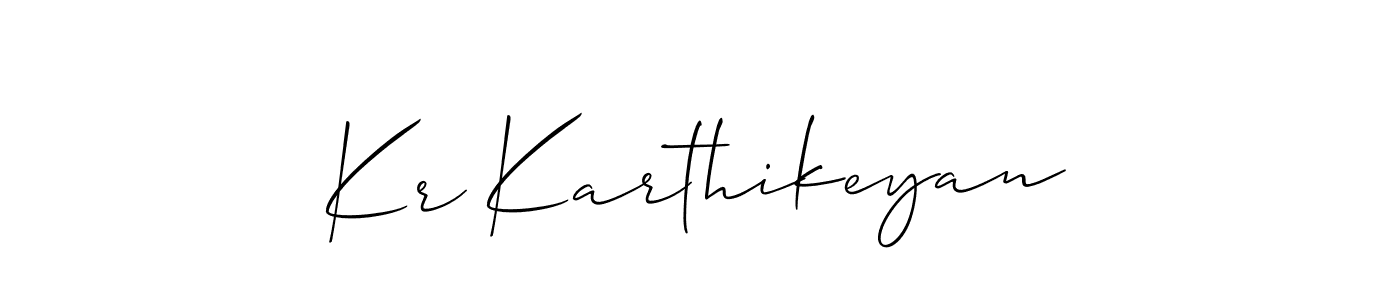 Make a beautiful signature design for name Kr Karthikeyan. Use this online signature maker to create a handwritten signature for free. Kr Karthikeyan signature style 2 images and pictures png