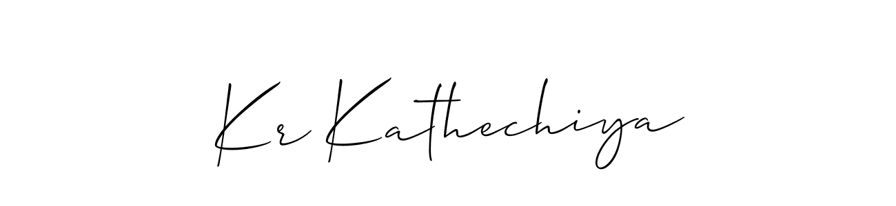 Design your own signature with our free online signature maker. With this signature software, you can create a handwritten (Allison_Script) signature for name Kr Kathechiya. Kr Kathechiya signature style 2 images and pictures png