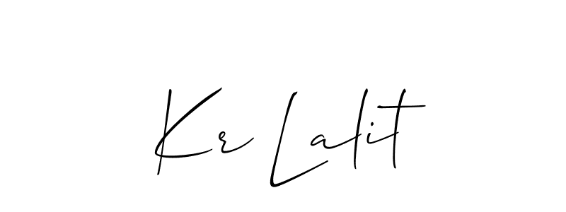 Also we have Kr Lalit name is the best signature style. Create professional handwritten signature collection using Allison_Script autograph style. Kr Lalit signature style 2 images and pictures png