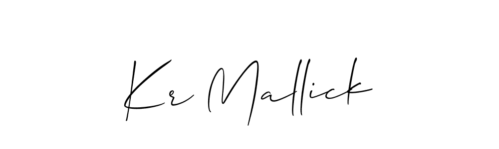 Best and Professional Signature Style for Kr Mallick. Allison_Script Best Signature Style Collection. Kr Mallick signature style 2 images and pictures png