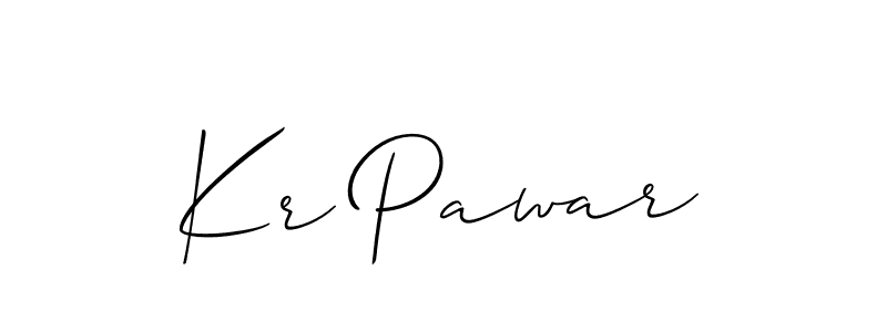 How to Draw Kr Pawar signature style? Allison_Script is a latest design signature styles for name Kr Pawar. Kr Pawar signature style 2 images and pictures png