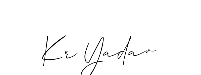 Make a beautiful signature design for name Kr Yadav. Use this online signature maker to create a handwritten signature for free. Kr Yadav signature style 2 images and pictures png