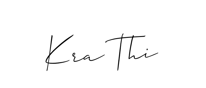 Similarly Allison_Script is the best handwritten signature design. Signature creator online .You can use it as an online autograph creator for name Kra Thi. Kra Thi signature style 2 images and pictures png