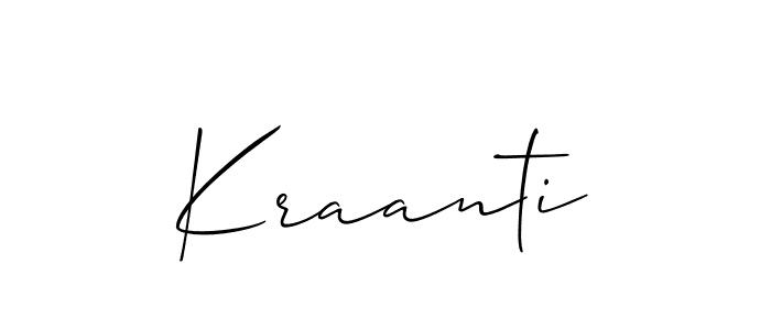 Once you've used our free online signature maker to create your best signature Allison_Script style, it's time to enjoy all of the benefits that Kraanti name signing documents. Kraanti signature style 2 images and pictures png