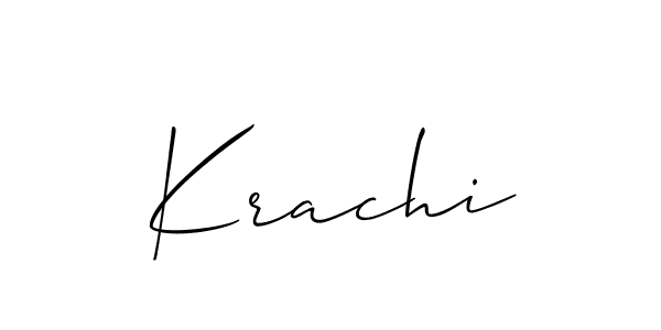 It looks lik you need a new signature style for name Krachi. Design unique handwritten (Allison_Script) signature with our free signature maker in just a few clicks. Krachi signature style 2 images and pictures png