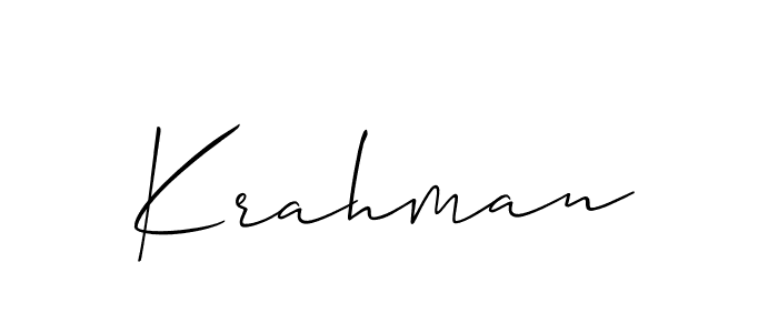 Once you've used our free online signature maker to create your best signature Allison_Script style, it's time to enjoy all of the benefits that Krahman name signing documents. Krahman signature style 2 images and pictures png