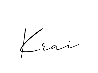 Similarly Allison_Script is the best handwritten signature design. Signature creator online .You can use it as an online autograph creator for name Krai. Krai signature style 2 images and pictures png