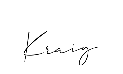 if you are searching for the best signature style for your name Kraig. so please give up your signature search. here we have designed multiple signature styles  using Allison_Script. Kraig signature style 2 images and pictures png