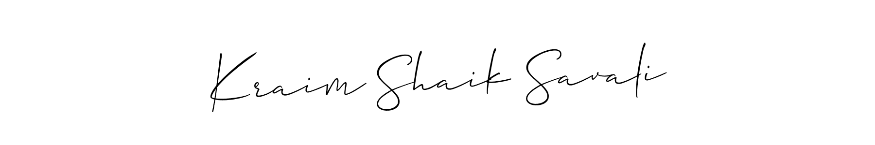 Create a beautiful signature design for name Kraim Shaik Savali. With this signature (Allison_Script) fonts, you can make a handwritten signature for free. Kraim Shaik Savali signature style 2 images and pictures png