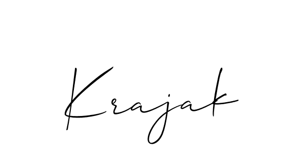 Make a beautiful signature design for name Krajak. With this signature (Allison_Script) style, you can create a handwritten signature for free. Krajak signature style 2 images and pictures png