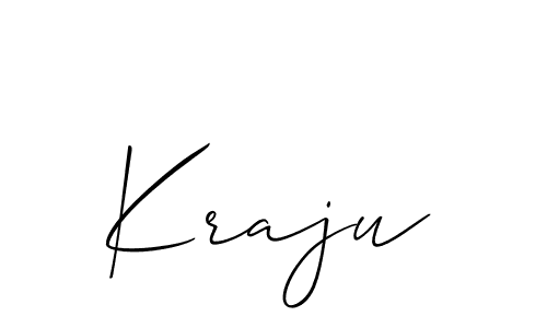 Make a short Kraju signature style. Manage your documents anywhere anytime using Allison_Script. Create and add eSignatures, submit forms, share and send files easily. Kraju signature style 2 images and pictures png