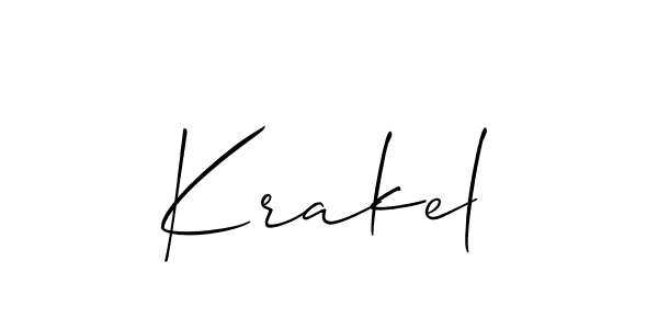 Best and Professional Signature Style for Krakel. Allison_Script Best Signature Style Collection. Krakel signature style 2 images and pictures png