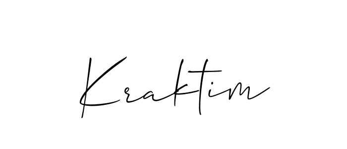 if you are searching for the best signature style for your name Kraktim. so please give up your signature search. here we have designed multiple signature styles  using Allison_Script. Kraktim signature style 2 images and pictures png