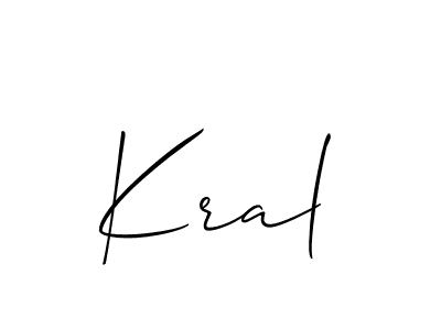 Allison_Script is a professional signature style that is perfect for those who want to add a touch of class to their signature. It is also a great choice for those who want to make their signature more unique. Get Kral name to fancy signature for free. Kral signature style 2 images and pictures png