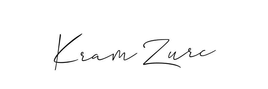 Use a signature maker to create a handwritten signature online. With this signature software, you can design (Allison_Script) your own signature for name Kram Zurc. Kram Zurc signature style 2 images and pictures png