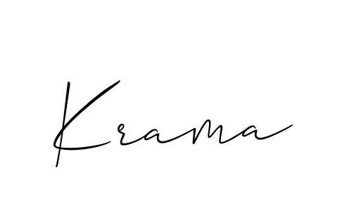 Make a beautiful signature design for name Krama. With this signature (Allison_Script) style, you can create a handwritten signature for free. Krama signature style 2 images and pictures png