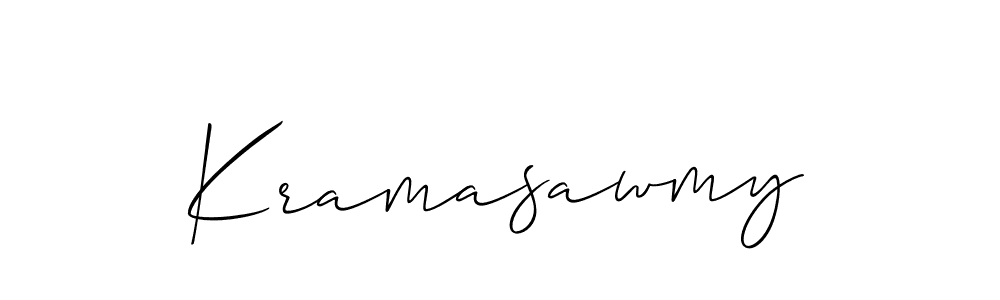 The best way (Allison_Script) to make a short signature is to pick only two or three words in your name. The name Kramasawmy include a total of six letters. For converting this name. Kramasawmy signature style 2 images and pictures png