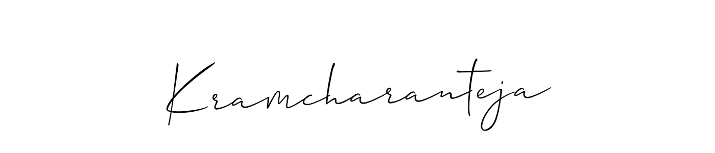 You can use this online signature creator to create a handwritten signature for the name Kramcharanteja. This is the best online autograph maker. Kramcharanteja signature style 2 images and pictures png