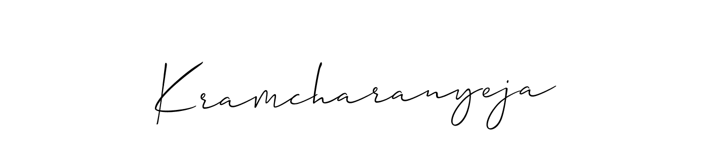 Once you've used our free online signature maker to create your best signature Allison_Script style, it's time to enjoy all of the benefits that Kramcharanyeja name signing documents. Kramcharanyeja signature style 2 images and pictures png