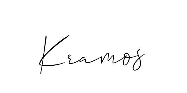 Allison_Script is a professional signature style that is perfect for those who want to add a touch of class to their signature. It is also a great choice for those who want to make their signature more unique. Get Kramos name to fancy signature for free. Kramos signature style 2 images and pictures png