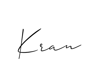 Also we have Kran name is the best signature style. Create professional handwritten signature collection using Allison_Script autograph style. Kran signature style 2 images and pictures png