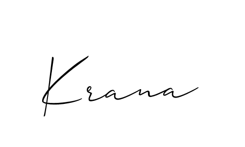 How to make Krana signature? Allison_Script is a professional autograph style. Create handwritten signature for Krana name. Krana signature style 2 images and pictures png