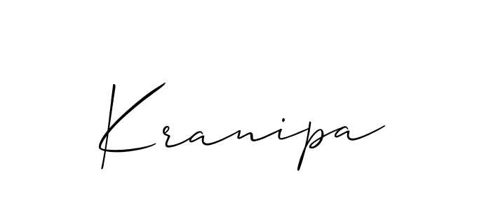 Similarly Allison_Script is the best handwritten signature design. Signature creator online .You can use it as an online autograph creator for name Kranipa. Kranipa signature style 2 images and pictures png