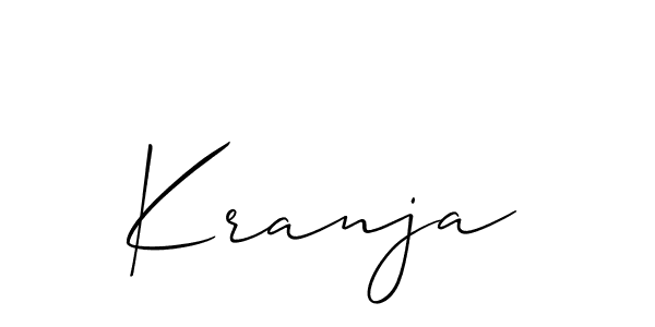 Use a signature maker to create a handwritten signature online. With this signature software, you can design (Allison_Script) your own signature for name Kranja. Kranja signature style 2 images and pictures png