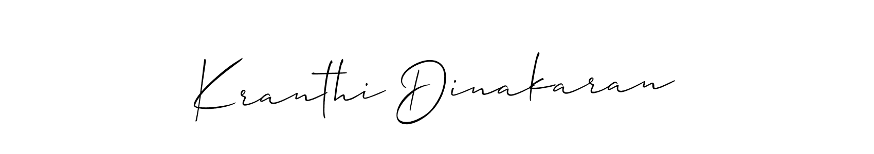 How to make Kranthi Dinakaran signature? Allison_Script is a professional autograph style. Create handwritten signature for Kranthi Dinakaran name. Kranthi Dinakaran signature style 2 images and pictures png