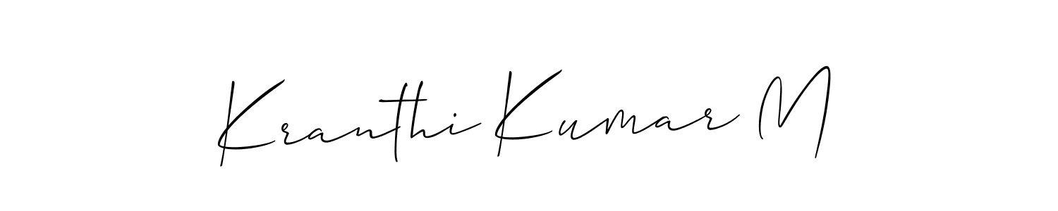 Make a beautiful signature design for name Kranthi Kumar M. Use this online signature maker to create a handwritten signature for free. Kranthi Kumar M signature style 2 images and pictures png