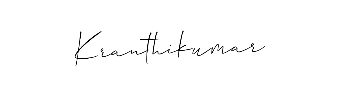 Also we have Kranthikumar name is the best signature style. Create professional handwritten signature collection using Allison_Script autograph style. Kranthikumar signature style 2 images and pictures png