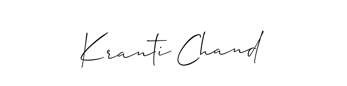 Make a beautiful signature design for name Kranti Chand. Use this online signature maker to create a handwritten signature for free. Kranti Chand signature style 2 images and pictures png