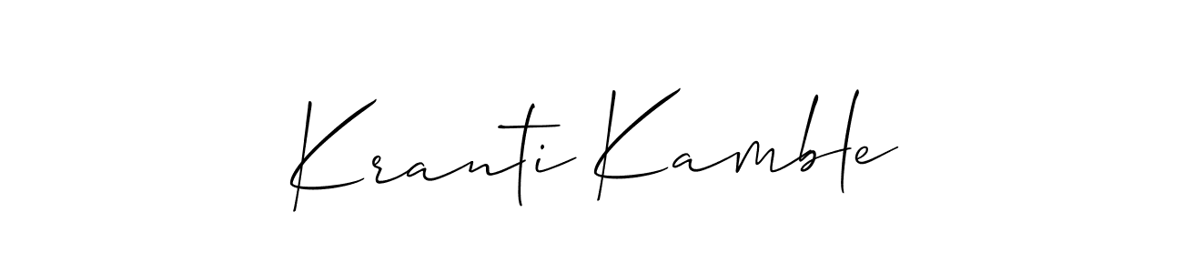 You can use this online signature creator to create a handwritten signature for the name Kranti Kamble. This is the best online autograph maker. Kranti Kamble signature style 2 images and pictures png