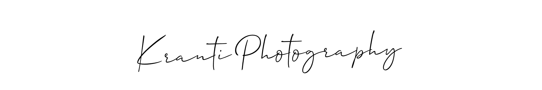 Also we have Kranti Photography name is the best signature style. Create professional handwritten signature collection using Allison_Script autograph style. Kranti Photography signature style 2 images and pictures png